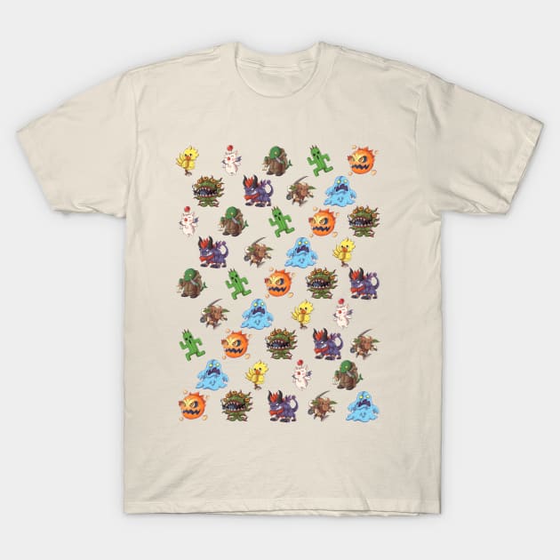 FINAL FANTASY MONSTERS~ T-Shirt by Zoe Grave